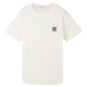 Tom Tailor 1040285 T-shirt, 12906-wit canvas, 152 cm voor kinderen, 12906 - witte wol, 152