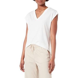 SIRUP COPENHAGEN Dames V-hals T-shirt 100% biologisch katoen, wit ondershirt, Chalk, XL