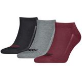 Levi's - Low Cut BW Logo Recycl CO 3P - Enkelsokken - Rood/Grijs/Zwart - 39-42 EU