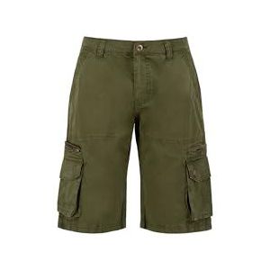 Korte Broeken - Dark Olive - 100% Katoen - Machinewas