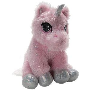 InnoGIO GIOplush Eenhoornpluche dier, 25 cm, roze met glitter, voor kinderen, pluche om te knuffelen en te spelen, gemaakt van niet-gevaarlijke materialen