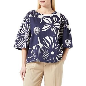 Seidensticker Dames Regular Fit korte mouw Blouse, donkerblauw, 38, donkerblauw, 38