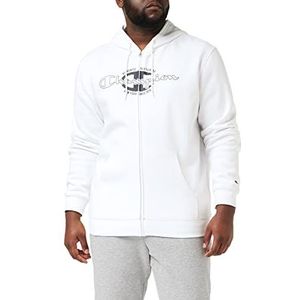 Champion Graphic Shop Authentic Full Zip Sweatshirt met capuchon voor heren, Wit, S