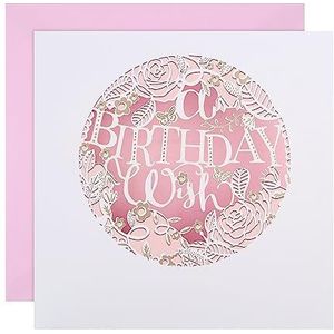 Hallmark Verjaardagskaart voor haar - Hedendaags Roze Wensontwerp