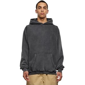 Urban Classics Heren Stone Washed Hoody, capuchontrui voor mannen, verkrijgbaar in vele verschillende kleuren, maten S - 5XL, zwart, XL