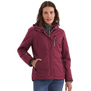 killtec Women's Functioneel jack/outdoorjack met afritsbare capuchon Nira, plum, 38, 32262-000
