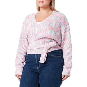 Sookie Dames wikkeljas gebreid 12425323-SO01, roze meerkleurig, XS/S, Roze, meerkleurig., XS/S