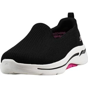 Skechers Go Walk Arch Fit Grateful voor dames, Zwart/Heet Roze, 37 EU