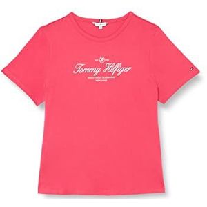 Tommy Hilfiger S/S gebreide tops voor dames, Roze (Bright Cerise Pink), 54