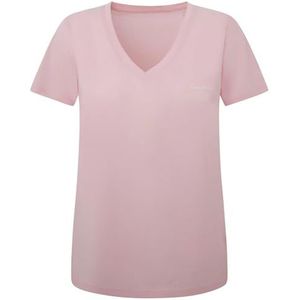Pepe Jeans Dames Lorette T-shirt met V-hals, roze (roze), S, Roze (Roze), S