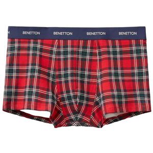 United Colors of Benetton Boxershorts 3SP92X00P, tartan rood 79Z, L heren, tartan rood 79z, L