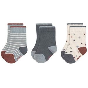 LÄSSIG Unisex kinder- en babysokken set van 3 / Tiny Farmer blue maat 12-14