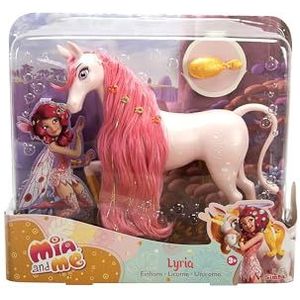 Simba 109480094 - Mia and Me eenhoorn Lyria, met haarclips en borstel om te stylen, 25 cm speelpaard, pony, vanaf 3 jaar