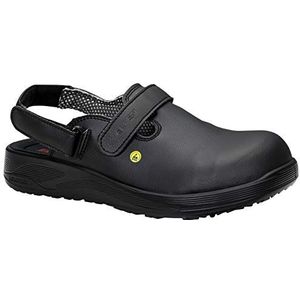 Werkschoenen ELTEN MICHEL BLACK ESD SB, heren, klompen, licht, zwart, stalen neus, maat 43