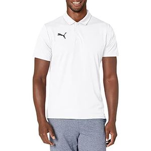 PUMA mens Teamliga Sideline Polo Shirt, White/Black, Small US