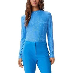 Comma CI Shirt met lange mouwen met logo-patroon, 55B5, 34