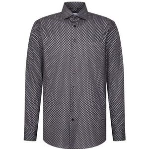 SEIDENSTICKER Zakelijk overhemd 'Schwarze Rose'  marine / bruin / wit