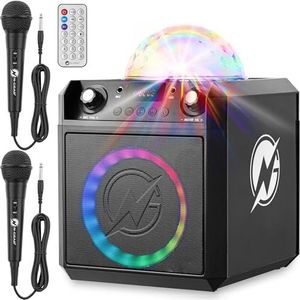 N-GEAR - Block Party 602 XL - Karaoke Set - Bluetooth Party Speaker - Space Grey