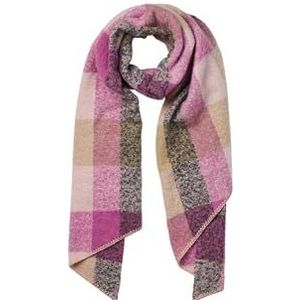 Bestseller A/S Pcpyron Checked Long Scarf Noos BC damessjaal, Stralende orchidee., One size