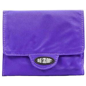 Big Dames Skinny Tri Fold Slim Wallet, kan tot 30 kaarten, violet