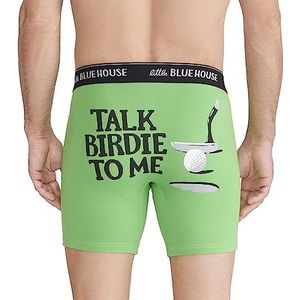 Little Blue House by Hatley Heren Novelty Boxer Slips, Talk Birdie to Me, X-Large