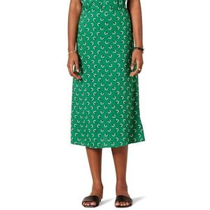 Amazon Essentials Georgette midi-rok voor dames, groene bloemen, 10