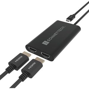 SONNET - DisplayLink USB-C dubbele HDMI-adapter 4K 60Hz voor M1/M2/M3 Thunderbolt Macs