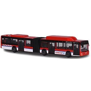 Majorette 212053303 - City stadsbus, 20 cm, verschillende versie, 3 jaar en ouder,Zwart/Rood