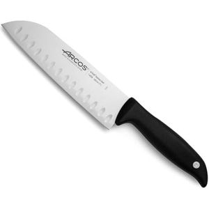 Arcos 145900 serie Menorca - Santoku mes mes Aziatisch type lemmet nitrum roestvrij staal 180 mm - handgreep polypropyleen kleur zwart