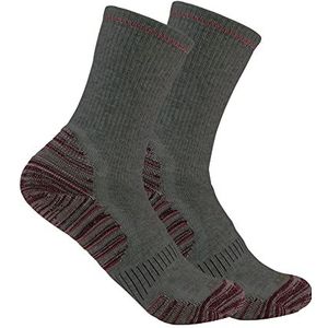 Carhartt Dames Force Midweight synthetische wolmix, Crew, set van 2 sokken, antraciet, medium, antraciet, Medium
