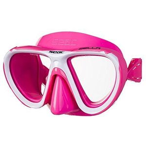 Seac Bella Zachte Snorkel- en Zwemmasker voor Kinderen, Gekleurde of Doorzichtige Silicone, Dubbele Lens