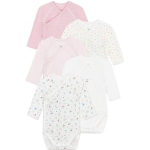 Petit Bateau Bodies geboorte lange mouwen (5 stuks) baby meisjes, Variant 1:, 0 Maanden