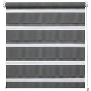 Deco Company Duo-rolgordijn om te klemmen, transparante en ondoorzichtige banen, alle montageonderdelen inbegrepen, polyester, antraciet, 60 x 150 cm