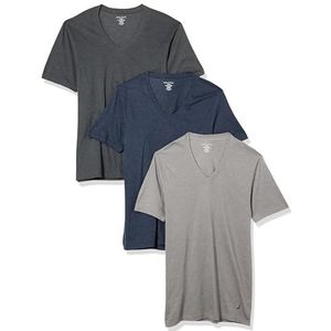 Nautica Onderhemd voor heren, Lichtgrijs/Charcoal/Peacoat Heather, L