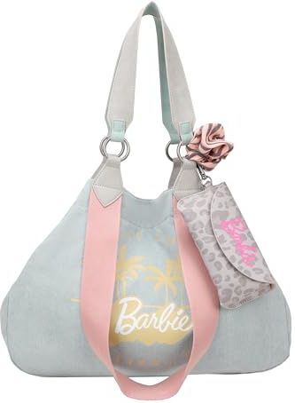 Fritzi aus Preussen Izzy Medium Malibu Barbie Washed Denim Fresh Blue Shopper, Bue, Bue, Mittelgroße