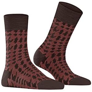 FALKE Dames Sensitive Timeless scheerwol ademend warm halfhoog met patroon 1 paar sokken, bruin (Umber 5235), 39-42
