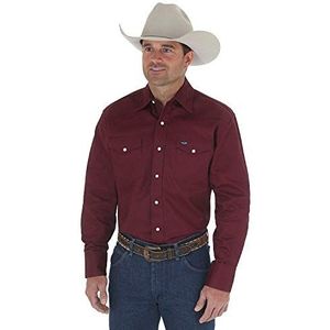 Wrangler Herren Ms70119 Button Down Shirts, Rood Oxide, XL tall