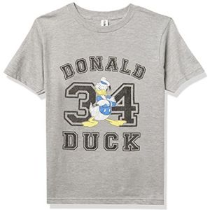 Disney Characters Donald Duck Collegiate Boy's Crew Tee, Athletic Heather, X-Small, Athletic Heather, XS