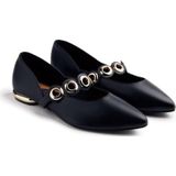 Gioseppo - Nimrod - Ballerina's - Leer - Gouden Afwerking - Metallic Hak