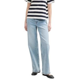 TOM TAILOR Denim Dames Wide Leg Jeans, 10142 - Light Stone Blue Denim, XL