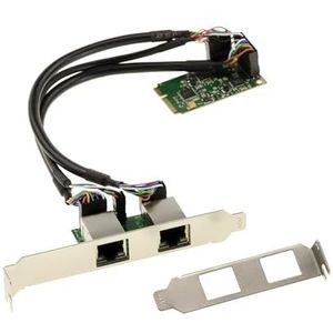 KALEA-INFORMATIQUE Mini PCI Express 2-poorts LAN GIGABIT ethernet-controllerkaart met twee Realtek RTL8111-chipsets