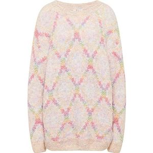 SIDONA Gebreide damestrui, Meerkleurig, M/L