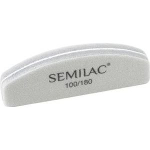 Semilac Nagelvijl halve maan Mini 100/180 voor manicure en pedicure maakt natuurlijke gel en acrylnagels glad