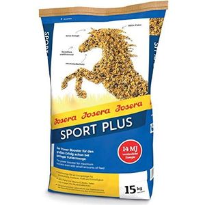 JOSERA Sport Plus (1 x 15 kg) | Premium paardenvoer voor sportpaarden | havervrij | energierijke powermuesli voor paarden in zwaar werk | 1 stuk verpakt