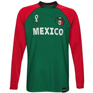 FIFA Heren officiële World Cup 2022 klassieke lange mouwen - Mexico T-shirt (Pack van 1)