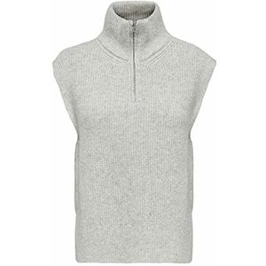 ONLY dames Trui Onltia Life Highneck Vest Knt Noos ,lichtgrijs gem.,L