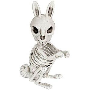 Widmann 10991 10991 konijn skelet, 16 cm, decoratie, skelet, horror, Halloween, themafeest, meerkleurig, eenheidsmaat