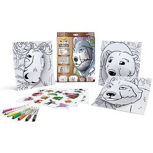 Crayola POPS - 3D-Activiteiten Set, om 3D-tekeningen te Kleuren en te Maken, Creatieve Activiteit en Cadeau voor Kinderen, Wildernis Thema, vanaf 6 jaar, 04-2807