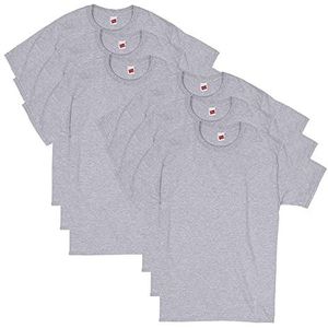 Hanes Overhemd voor heren, Light Steel 6-pack, 3XL