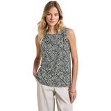 Street One - A323571 - Tanktop - Grove Grenen Groen - Mouwloos - Grafisch Viscose Mix